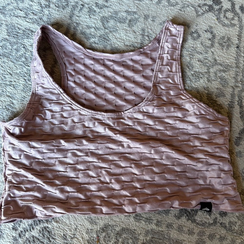 Booty by brabants CHROME CROPPED TANK Pink